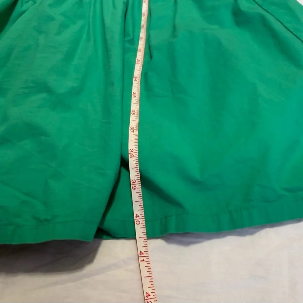 J.Crew Green Sleeveless Ruffles Tiered Poplin Midi A-Line Tank Dress Size 4